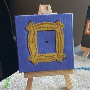 FRIENDS tiny painting on canvas